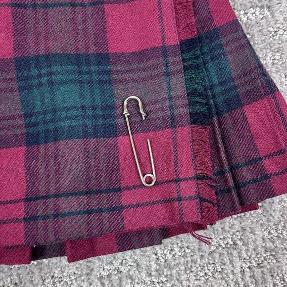 O’Neil Of Dublin Skirt Childrens Kilt Wool Blend Tartan Plaid Red Ages 1 to 2 - Picture 3 of 14